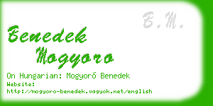 benedek mogyoro business card