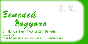 benedek mogyoro business card
